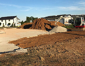 Grundstücksbefestigung für Bodenplatte